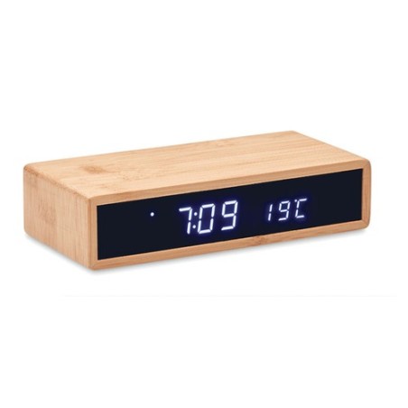 Chargeur sans fil  en bambou MORO Matières : ABS Couleurs : bois