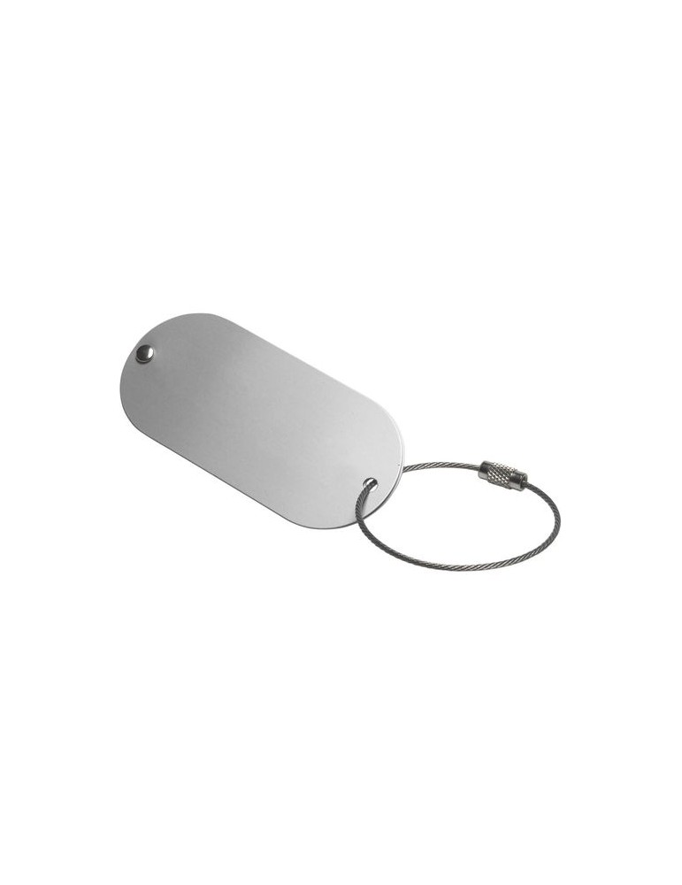 Etiquette bagage personnalisable en inox
