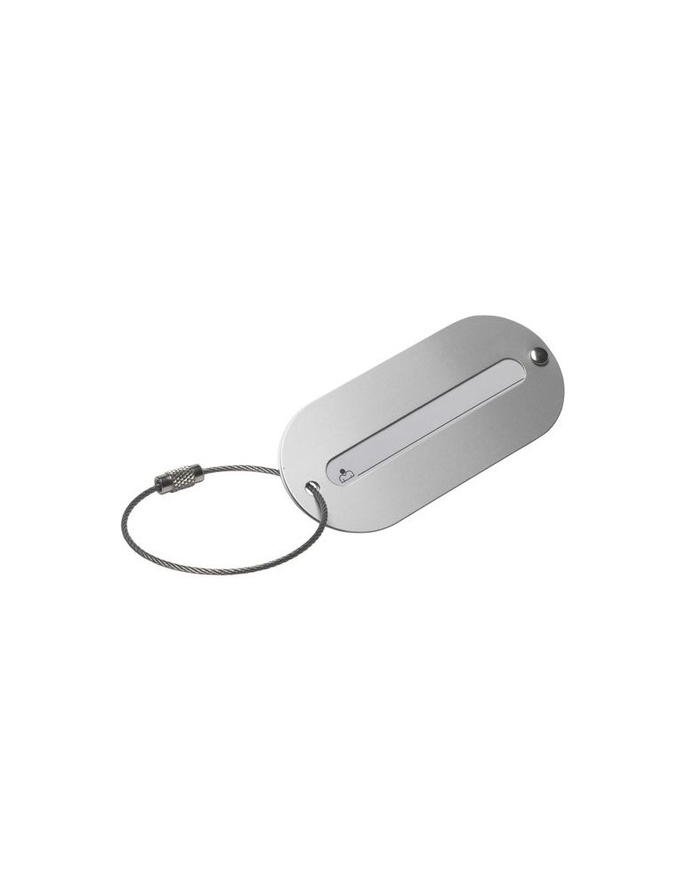 Etiquette bagage personnalisable en inox