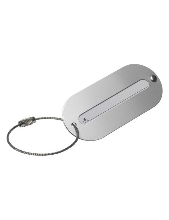 Etiquette bagage personnalisable en inox