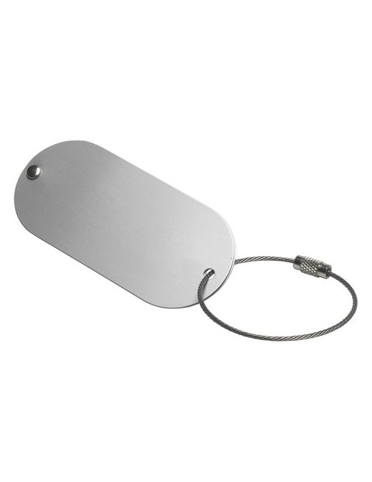Etiquette bagage personnalisable en inox