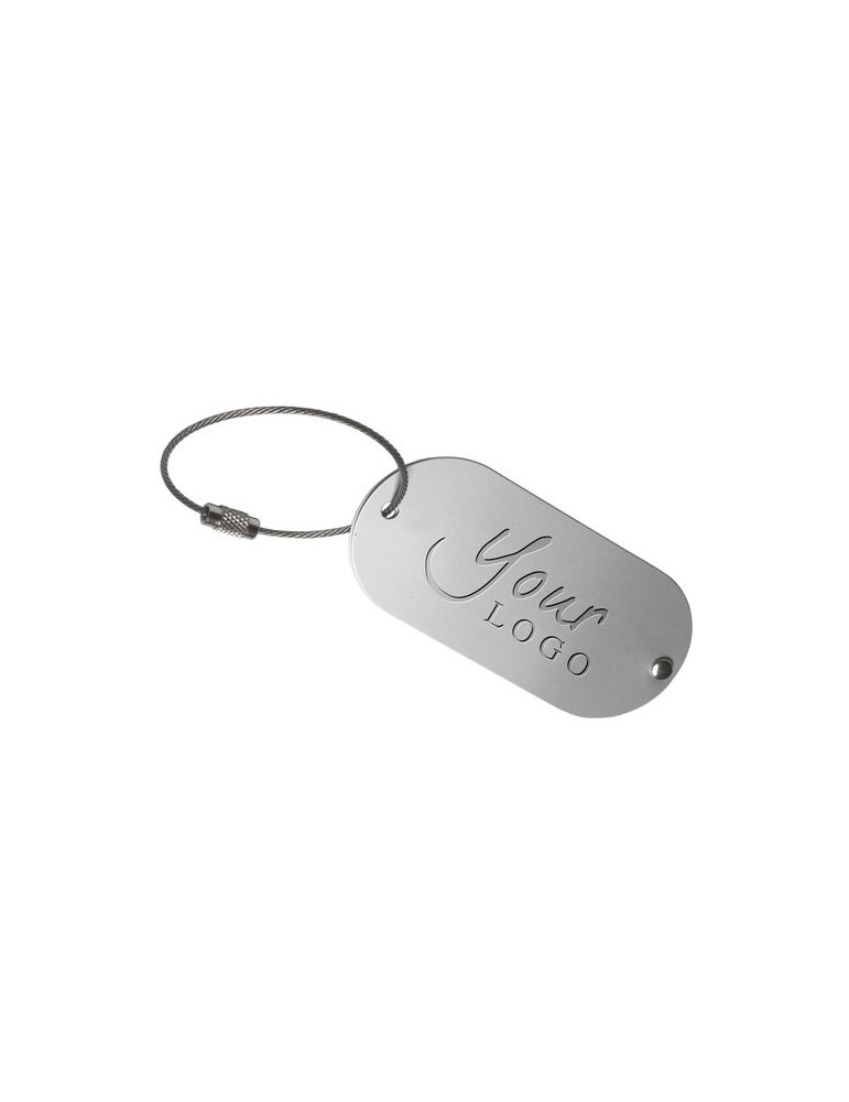 Etiquette bagage personnalisable en inox