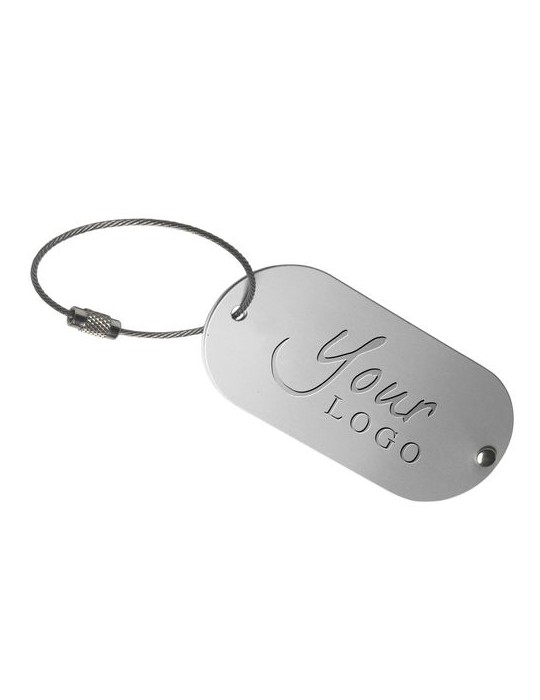 Etiquette bagage personnalisable en inox