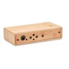 Chargeur sans fil  en bambou MORO Matières : ABS Couleurs : bois personnalisable avec votre logo