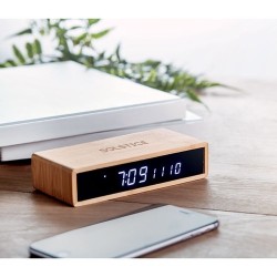 Chargeur sans fil  en bambou MORO Matières : ABS Couleurs : bois impression haute définition