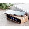 Chargeur sans fil  en bambou MORO Matières : ABS Couleurs : bois marquage laser ultra précis