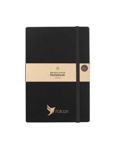Bamboo Journal Naked Spine Notebook Black A5 carnet de notes