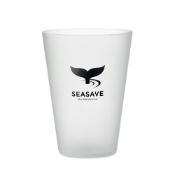 Gobelet réutilisable  300ml FESTA Matières : polypropylène (PP) Couleurs : blanc transparent objet promotionnel éco-responsable