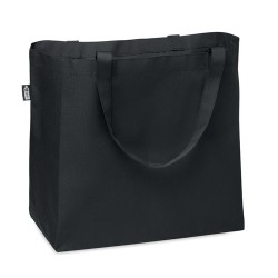 Sac shopping  grand modèle en RPET personnalisé TASLO Matières : PET recyclé Couleurs : noir