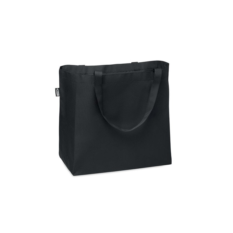 Sac shopping  grand modèle en RPET personnalisé TASLO Matières : PET recyclé Couleurs : noir