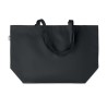 Sac shopping  grand modèle en RPET personnalisé TASLO Matières : PET recyclé Couleurs : noir impression haute définition