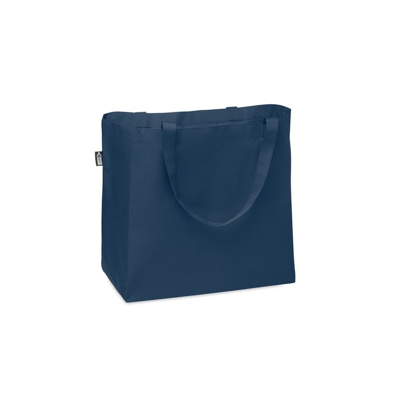 Sac shopping  grand modèle en RPET personnalisé TASLO Matières : PET recyclé Couleurs : bleu personnalisable avec votre logo