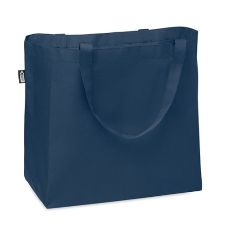 Sac shopping  grand modèle en RPET personnalisé TASLO Matières : PET recyclé Couleurs : bleu personnalisable avec votre logo