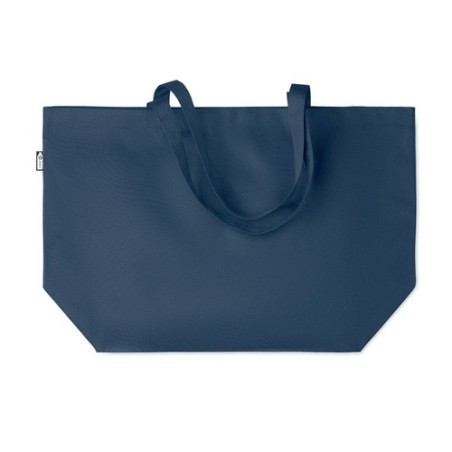 Sac shopping  grand modèle en RPET personnalisé TASLO Matières : PET recyclé Couleurs : bleu marquage laser ultra précis