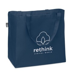 Sac shopping  grand modèle en RPET personnalisé TASLO Matières : PET recyclé Couleurs : bleu livraison express 24h 48h