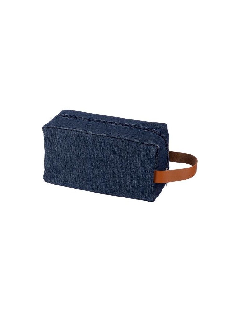 Trousse de toilette personnalisée en denim Marianne pas cher