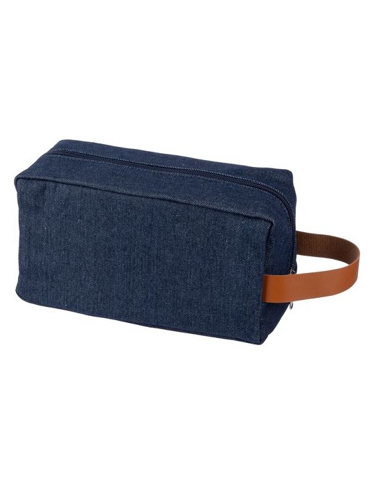 Trousse de toilette personnalisée en denim Marianne pas cher