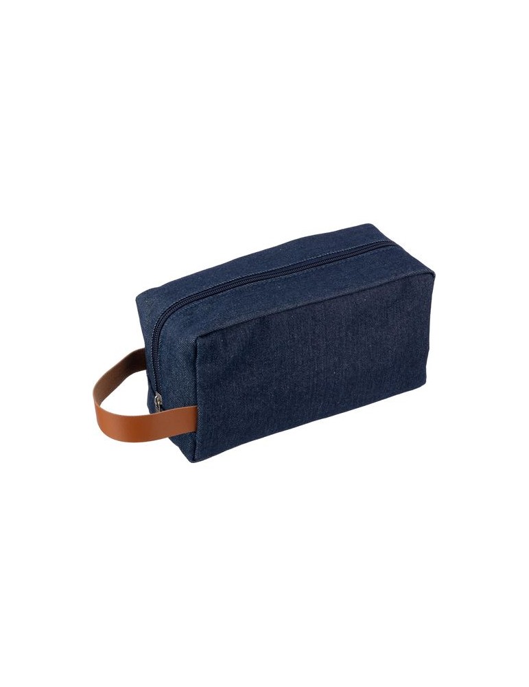 Trousse de toilette personnalisée en denim Marianne pas cher
