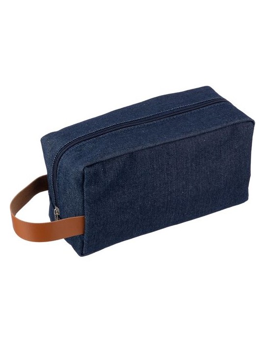 Trousse de toilette personnalisée en denim Marianne pas cher