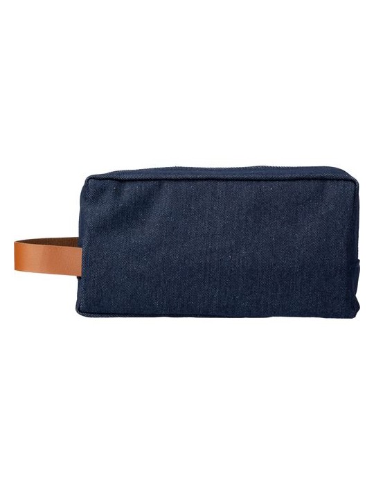 Trousse de toilette personnalisée en denim Marianne pas cher