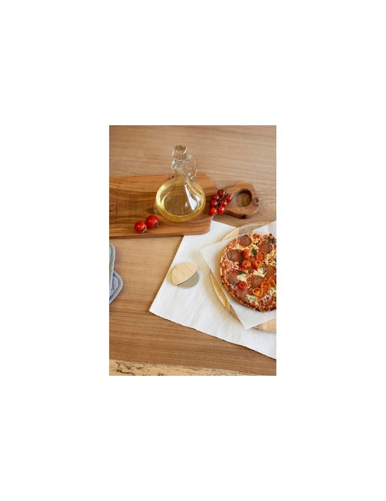 Roulette à pizza en bambou - Ustensile de cuisine promotional
