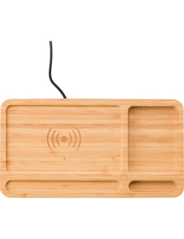 Organiseur de bureau personnalisé Faye - Chargeur à induction pas cher