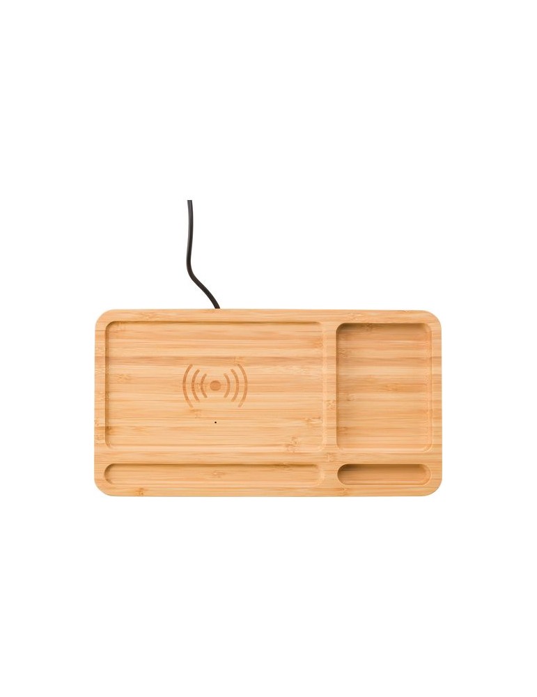 Organiseur de bureau personnalisé Faye - Chargeur à induction pas cher