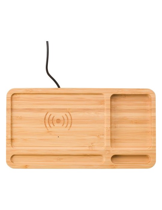 Organiseur de bureau personnalisé Faye - Chargeur à induction pas cher