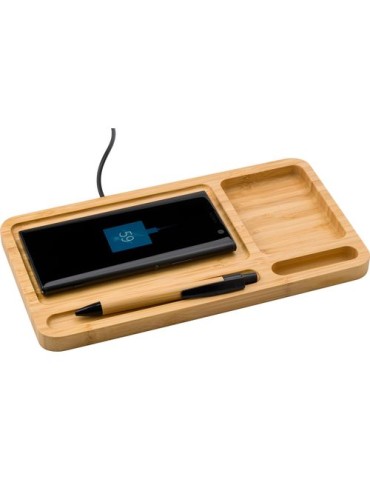 Organiseur de bureau personnalisé Faye - Chargeur à induction pas cher 2