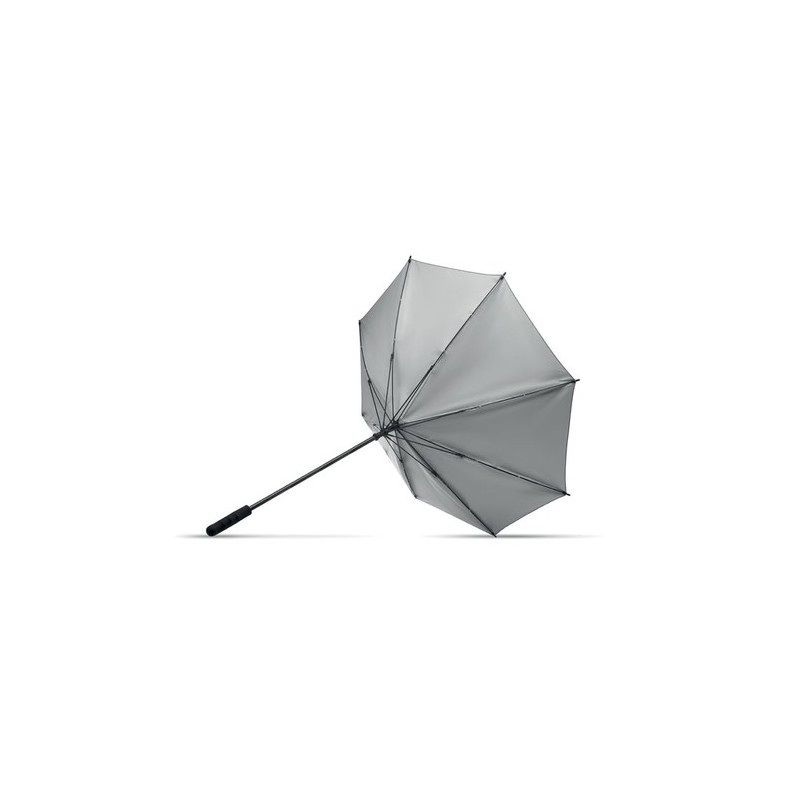 Parapluie réfléchissant personnalisé pratique VISIBRELLA Matières : PET Couleurs : argenté mat personnalisable avec votre logo