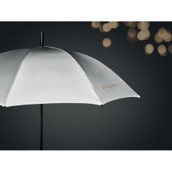 Parapluie réfléchissant personnalisé pratique VISIBRELLA Matières : PET Couleurs : argenté mat cadeau entreprise pas cher