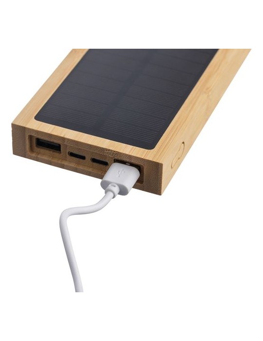 Power bank solaire en bambou Elz