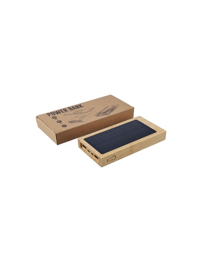 Power bank solaire en bambou Elz