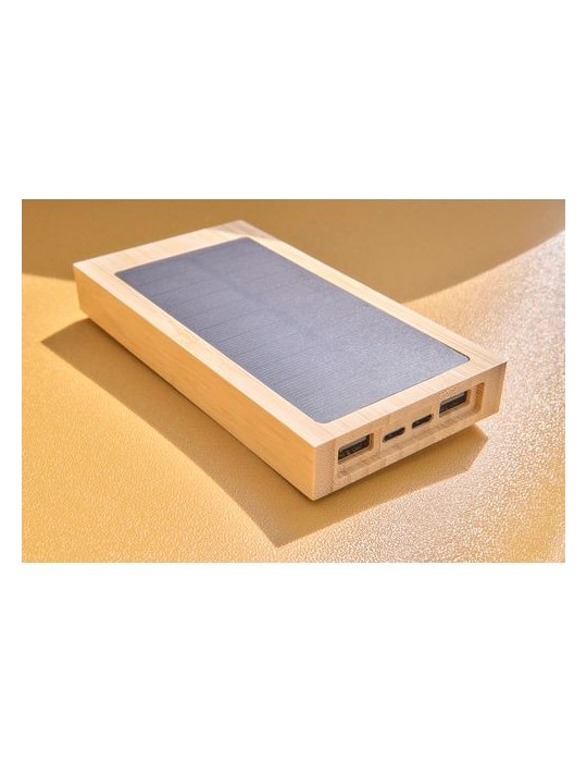 Power bank solaire en bambou Elz
