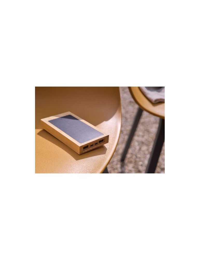 Power bank solaire en bambou Elz
