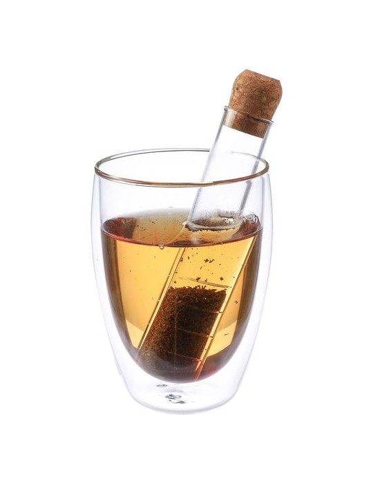 Infuseur à thé en verre publicitaire Dustin