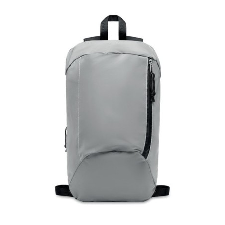 Sac à dos réfléchissant 600D personnalisé pas cher - VISIBACK Matières : PET Couleurs : argenté mat