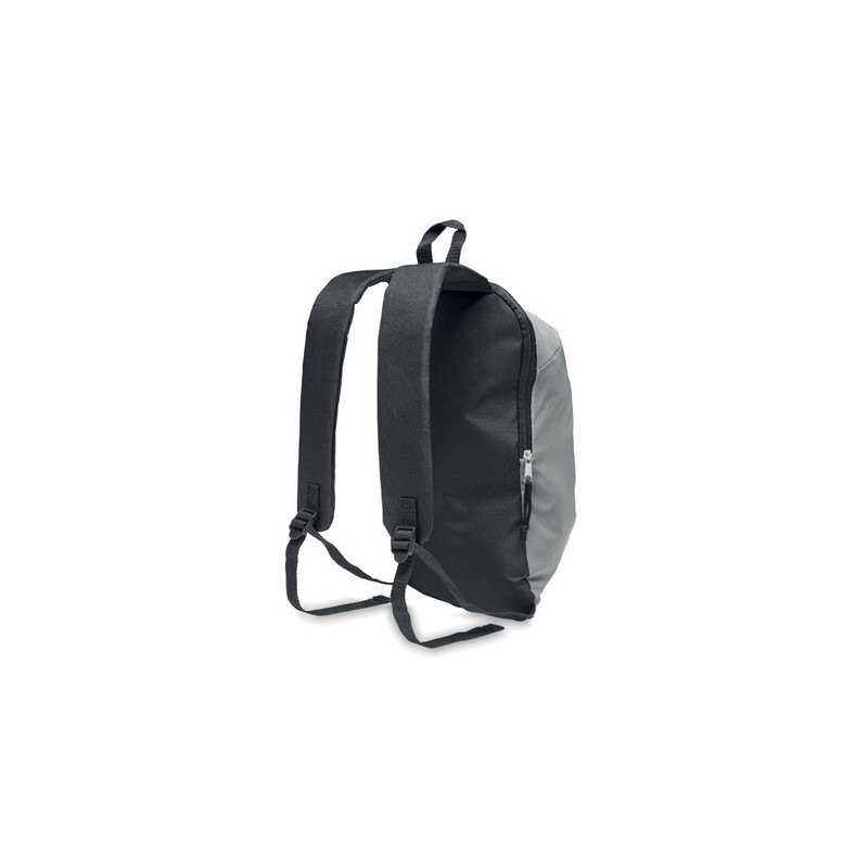 Sac à dos réfléchissant 600D personnalisé pas cher - VISIBACK Matières : PET Couleurs : argenté mat personnalisable avec votre l