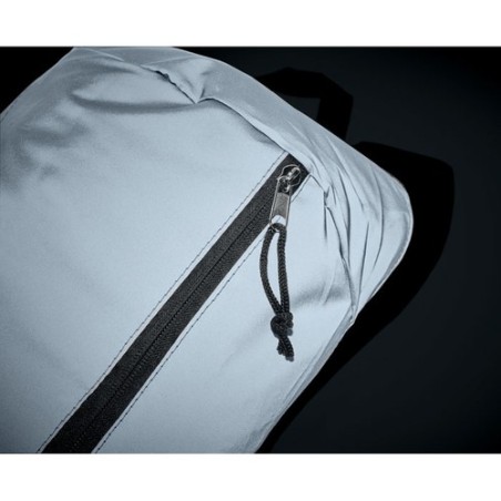 Sac à dos réfléchissant 600D personnalisé pas cher - VISIBACK Matières : PET Couleurs : argenté mat livraison express 24h 48h