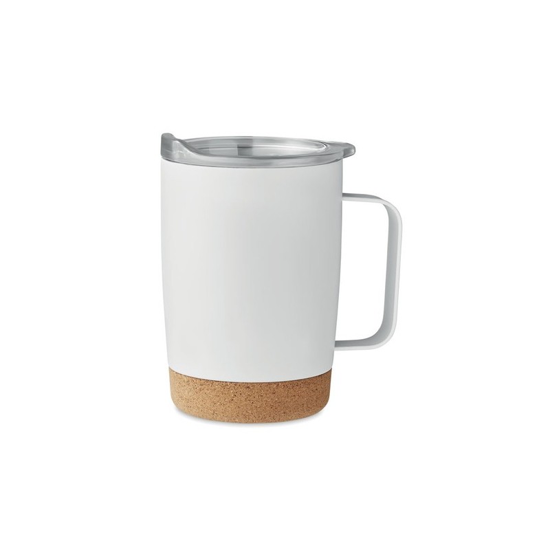 Gobelet isotherme double paroi 300ml personnalisable et pratique RUBY Matières : acier inoxydable Couleurs : blanc