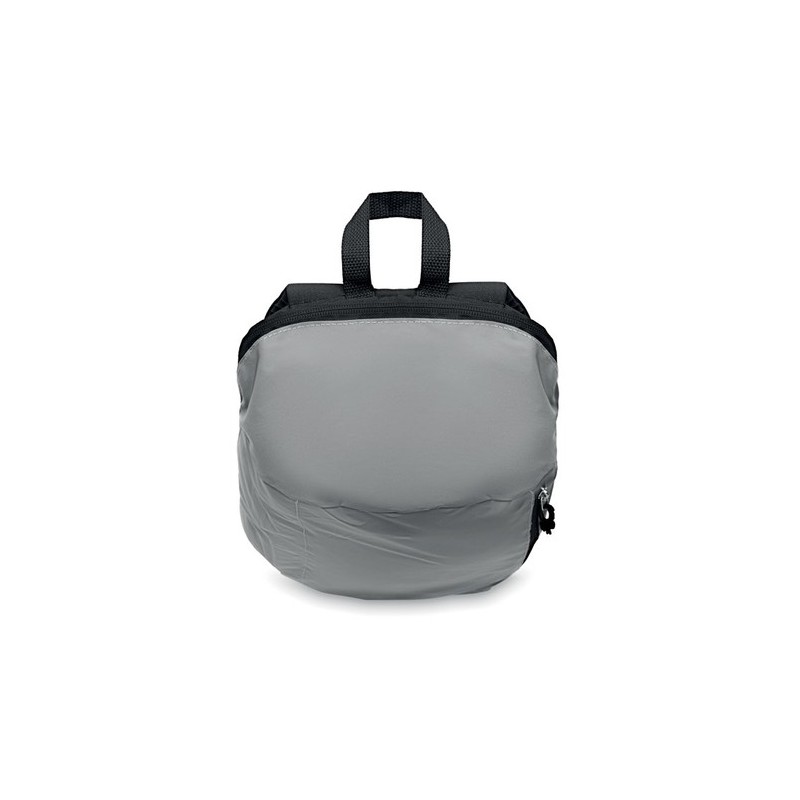 Sac à dos réfléchissant 600D personnalisé pas cher - VISIBACK Matières : PET Couleurs : argenté mat objet promotionnel éco-respo