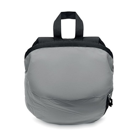 Sac à dos réfléchissant 600D personnalisé pas cher - VISIBACK Matières : PET Couleurs : argenté mat objet promotionnel éco-respo