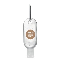 Gel antibactérien personnalisé 30ml pour l'hygiène - GEL2GO Couleurs : transparent cadeau entreprise pas cher
