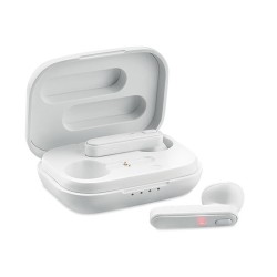 Écouteurs TWS JAZZ 2 - Accessoire Pratique et Publicitaire Matières : ABS Couleurs : blanc