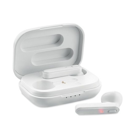 Écouteurs TWS JAZZ 2 - Accessoire Pratique et Publicitaire Matières : ABS Couleurs : blanc