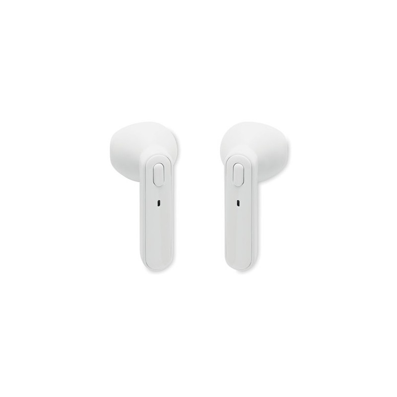 Écouteurs TWS JAZZ 2 - Accessoire Pratique et Publicitaire Matières : ABS Couleurs : blanc personnalisable avec votre logo