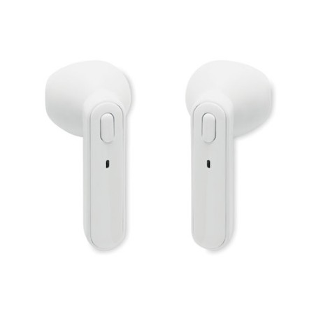 Écouteurs TWS JAZZ 2 - Accessoire Pratique et Publicitaire Matières : ABS Couleurs : blanc personnalisable avec votre logo