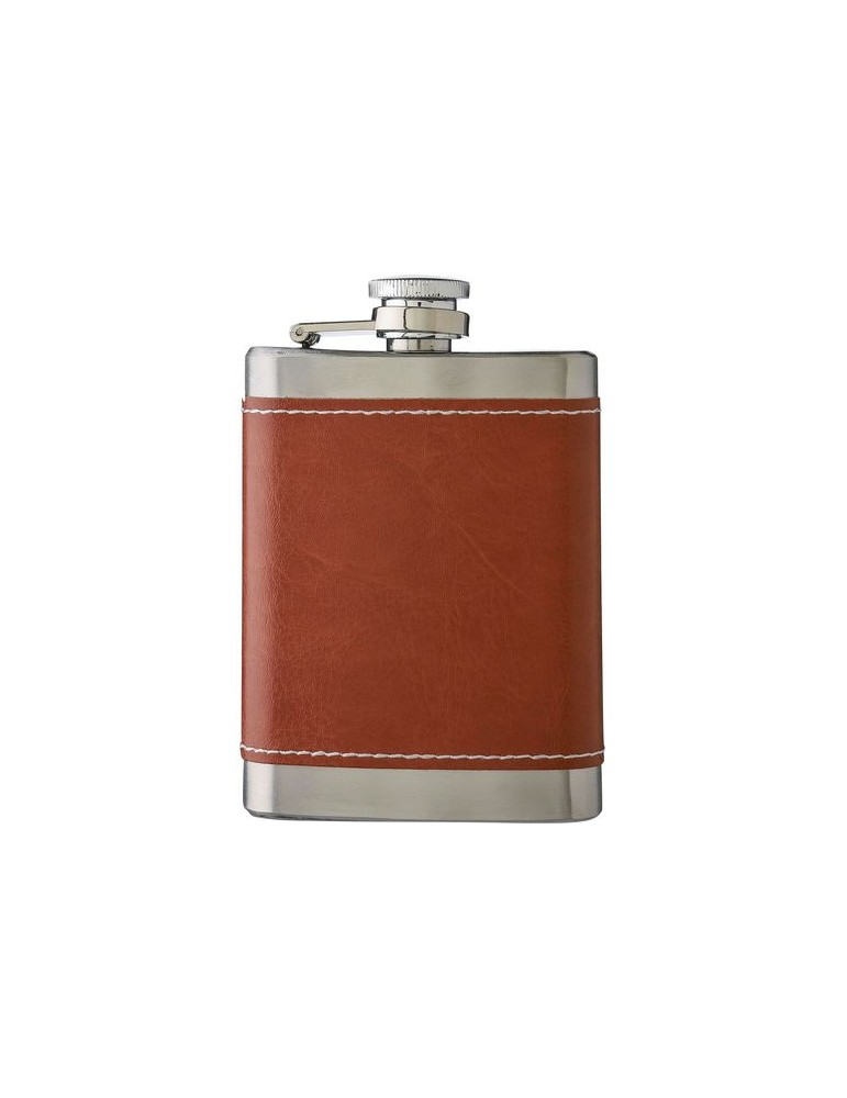 Flasque en acier inoxydable et PU de 100 ml publicitaire Cedric