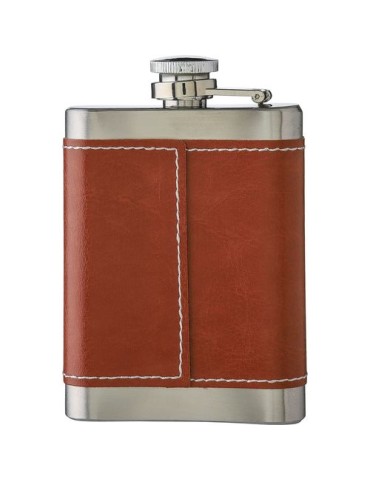 Flasque en acier inoxydable et PU de 100 ml publicitaire Cedric 2