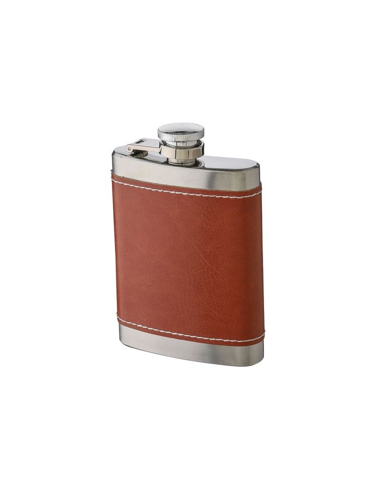 Flasque en acier inoxydable et PU de 100 ml publicitaire Cedric